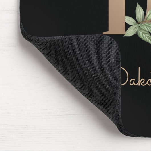 ボタニッエレガントクのモノグラムレターD マウスパッド (コーナー)