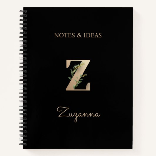 ボタニッエレガントクのモノグラムレターZ ノートブック (正面)