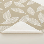 ボタニッエレガントクの白い葉のスケルトン&トープ シェルパブランケット (3/4)