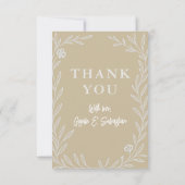 ボタニッエレガントクの結婚写真ロマンチック サンキューカード (裏面)