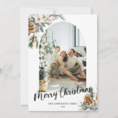 ボタニッエレガントクの緑のアーチ&フォトクリスマス シーズンカード (正面)