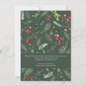 ボタニッエレガントクの緑3写真メリークリスマス シーズンカード (裏面)