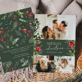 ボタニッエレガントクの緑3写真メリークリスマス シーズンカード