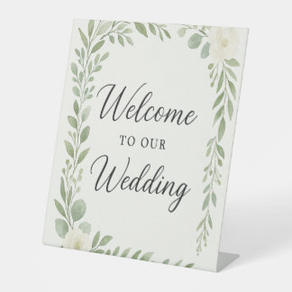 ボタニッエレガントクの「Welcome to Our 結婚's」サイン –  台座サイン