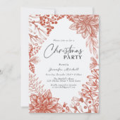 ボタニッエレガントクウォーターカラーホリークリスマスパーティー 招待状 (正面)