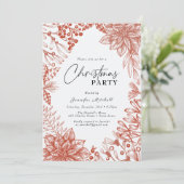 ボタニッエレガントクウォーターカラーホリークリスマスパーティー 招待状 (スタンド正面)