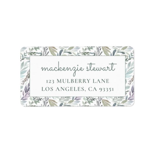 ボタニッエレガントクウォーター差出人住所 ラベル (正面)