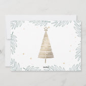 ボタニッエレガントククリスマスジョイファミリーフォトグリーティング シーズンカード (裏面)