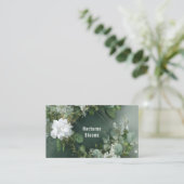 ボタニッエレガントクグリーナリーセージグリーン&金ゴールド 名刺 (スタンド正面)