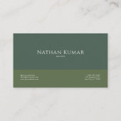 ボタニッエレガントクグリーナリーセージグリーン&金ゴールド 名刺 (裏面)