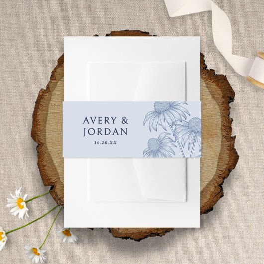 ボタニッエレガントクコンフロアーダスティブルー結婚ズ 招待状ベリーバンド