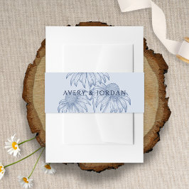 ボタニッエレガントクコンフロアーダスティブルー結婚ズ 招待状ベリーバンド