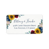 ボタニッエレガントクサンフラワーレッドネイビーブルーフローラ ラベル (正面)