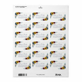 ボタニッエレガントクサンフラワーレッドネイビーブルーフローラ ラベル (フルシート)