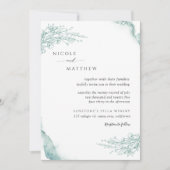 ボタニッエレガントクシルバーセージ水の色結婚のI 招待状 (正面)