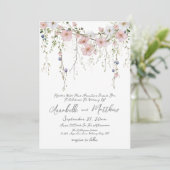 ボタニッエレガントクシンプル・ワイルドフラワー・フローラ結婚ズ 招待状 (スタンド正面)