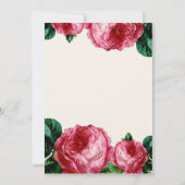 ボタニッエレガントクピンクのウォーター結婚カラー 招待状 (裏面)