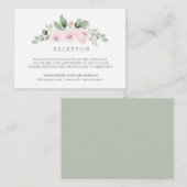 ボタニッエレガントクピンクフローラ結婚披露宴 エンクロージャーカード (正面/裏面)