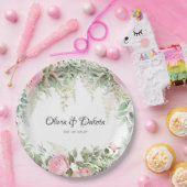 ボタニッエレガントクピンク藤のフローラ結婚ズ ペーパープレート (パーティー)