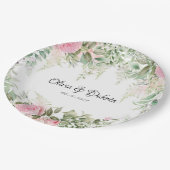 ボタニッエレガントクピンク藤のフローラ結婚ズ ペーパープレート (アングル)