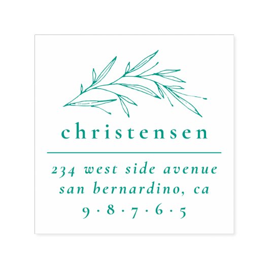 ボタニッエレガントクファミリー名&差出人住所 セルフインキングスタンプ (デザイン)