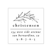 ボタニッエレガントクファミリー名&差出人住所 ラバースタンプ (インプリント)