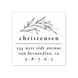 ボタニッエレガントクファミリー名&差出人住所 ラバースタンプ