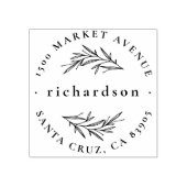 ボタニッエレガントクフォーマルネーム丸差出人住所 ラバースタンプ (インプリント)