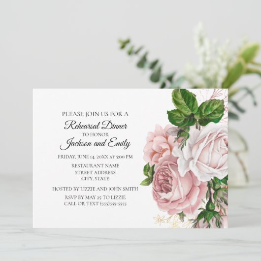 ボタニッエレガントクフローラネイビーホワイトリハーサル 招待状 (スタンド正面)