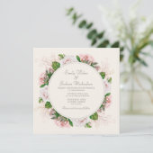 ボタニッエレガントクフローラバラクリーム結婚ズ 招待状 (スタンド正面)