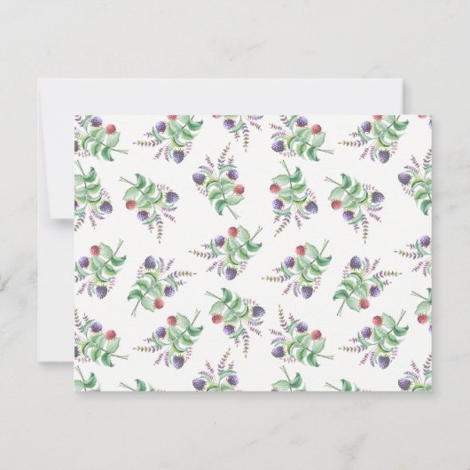 ボタニッエレガントクベリーブライダルシャワーレシピカード (裏面)