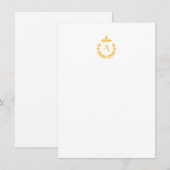 ボタニッエレガントクペンダントクレストイニシャルモノグラム ノートカード (正面/裏面)