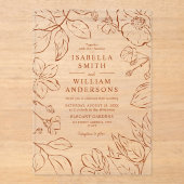 ボタニッエレガントクボハテラコッタラインアート アクリル招待状 (正面)