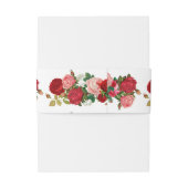 ボタニッエレガントクモダングリーンレッドブルゴーニュ花 招待状ベリーバンド (裏面例)