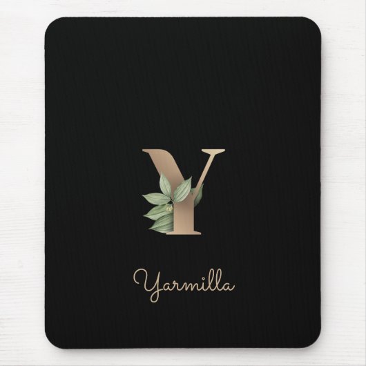 ボタニッエレガントクモノグラム文字Yマウスパッド マウスパッド (正面)
