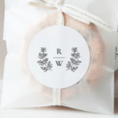 ボタニッエレガントクリーフモノグラムイニシャル結婚ズ ラウンドシール