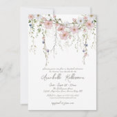 ボタニッエレガントクワイルドフラワーフローラブライダルシャワー 招待状 (正面)