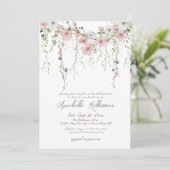 ボタニッエレガントクワイルドフラワーフローラブライダルシャワー 招待状 (スタンド正面)
