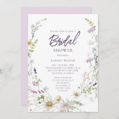 ボタニッエレガントクワイルドフラワーブライダルシャワー 招待状 (正面/裏面)