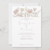 ボタニッエレガントクワイルドフラワー婚約 招待状 (正面)
