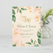 ボタニッエレガントク保存の日付カード 招待状 (スタンド正面)