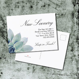 ボタニッエレガントク多肉性の新しいホームムービング 案内ポストカード