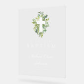 ボタニッエレガントク宗教十字洗礼歓迎 アクリルサイン (傾斜)