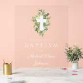 ボタニッエレガントク宗教十字洗礼歓迎 アクリルサイン (ウェディング)