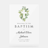 ボタニッエレガントク宗教十字洗礼歓迎 アクリルサイン (正面)