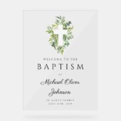 ボタニッエレガントク宗教十字洗礼歓迎 アクリルサイン (正面)