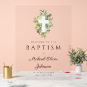 ボタニッエレガントク宗教十字洗礼歓迎 アクリルサイン (ウェディング)