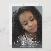 ボタニッエレガントク書道クリスマスワンフォト シーズンカード (正面)