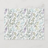 ボタニッエレガントク水彩赤ちゃんシャワー エンクロージャーカード (裏面)