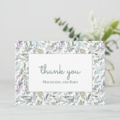 ボタニッエレガントク水彩赤ちゃんシャワー サンキューカード (スタンド正面)